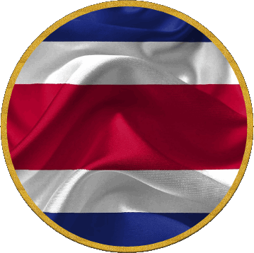 Rond Costa Rica Amériques Drapeaux 