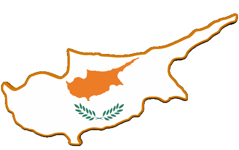 Mapa Chipre Europa Banderas 