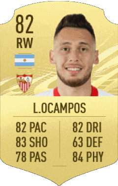 Lucas Ocampos Argentina F I F A - Giocatori carte Videogiochi Multimedia 
