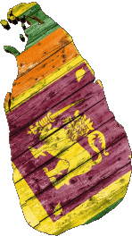 Carta Geografica Sri Lanka Asia Bandiere 