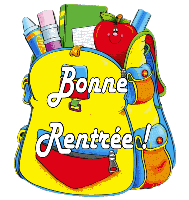015 Sfondo trasparente Bonne Rentrée Francese Messagi 