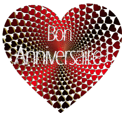 006 Coeur Bon Anniversaire Français Messages 