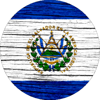 Round Salvador America Flags 