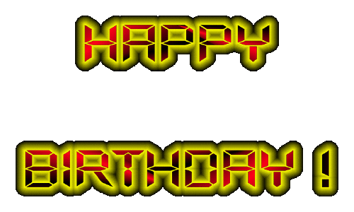 001 Fluo - Neon Happy Birthday Inglés Mensajes 