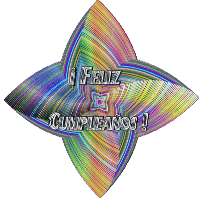 018 Sfondo trasparente Abstracto - Geométrico Feliz Cumpleaños Spagnolo Messagi 
