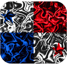 Square Panama America Flags 