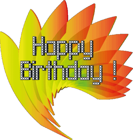 005 Sfondo trasparente Abstract - Geometric Happy Birthday Inglese Messagi 