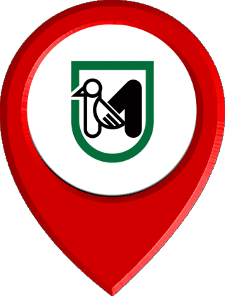 Standort-Pin Marches Italien Europa Fahnen 