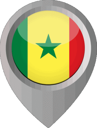 Location Pin Senegal Africa Flags 