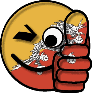 Smiley - OK Bhoutan Asie Drapeaux 