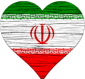 Cuore Iran Asia Bandiere 