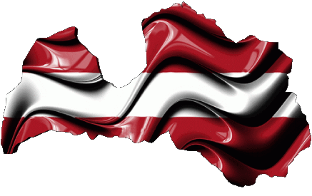 Map Latvia Europe Flags 