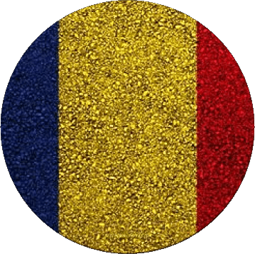 Round Chad Africa Flags 