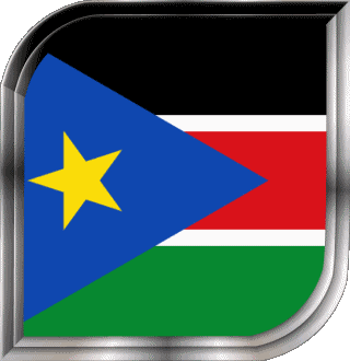 Square South Sudan Africa Flags 
