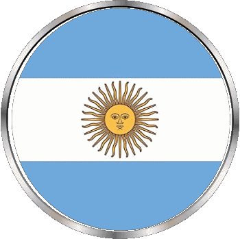 Rund - Ringe Argentinien Amerika Fahnen 