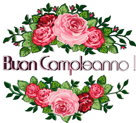 014 Fondo transparente Floreale Buon Compleanno Italiano Mensajes 