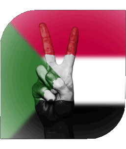 Square Sudan Africa Flags 