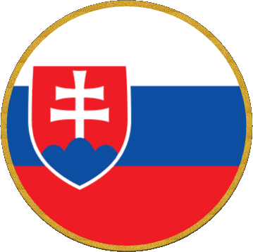 Rond Slovaquie Europe Drapeaux 
