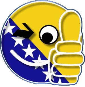 Smiley - OK Bosnien herzegowina Europa Fahnen 