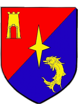 Blasón-Blasón PORTES LES VALENCE 26 Departamentos - Ciudades Francia Banderas 