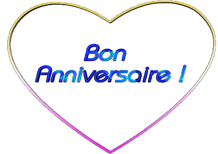 001 Coeur Bon Anniversaire Français Messages 