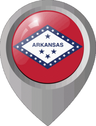 Perno di posizione Arkansas U.S.A - Stati America Bandiere 