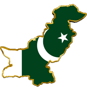 Map Pakistan Asia Flags 