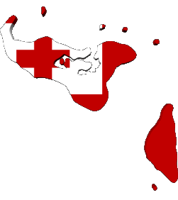 carte Tonga Océanie Drapeaux 