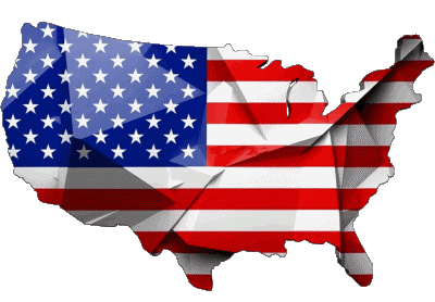 Map U.S.A - National America Flags 