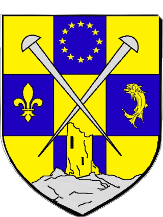 Blasón-Blasón SAINT QUENTIN FALLAVIER 38 Departamentos - Ciudades Francia Banderas 