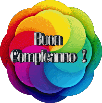 006 Fondo transparente Astratto - Geometrico Buon Compleanno Italiano Mensajes 