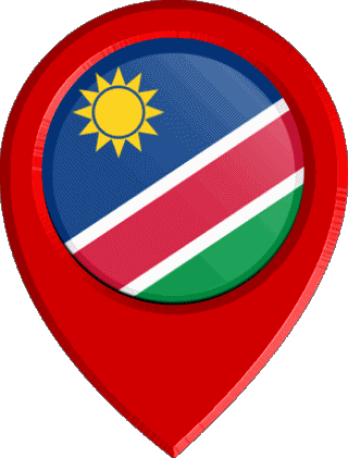 Perno di posizione Namibia Africa Bandiere 