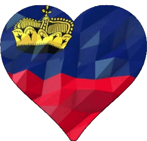 Cuore Liechtenstein Europa Bandiere 