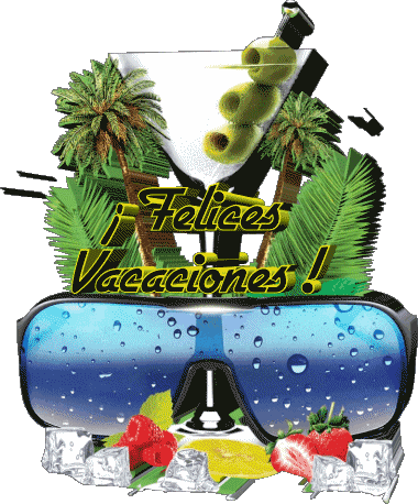 20 Fondo transparente Felices Vacaciones Español Mensajes 