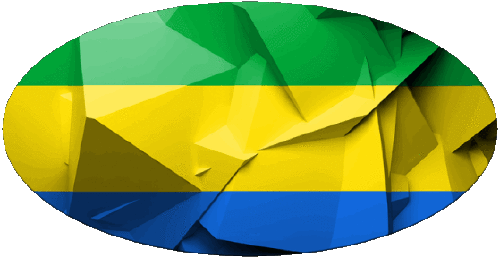 Oval 01 Gabon Africa Flags 