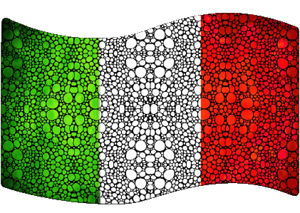 Rechteck National Italien Europa Fahnen 