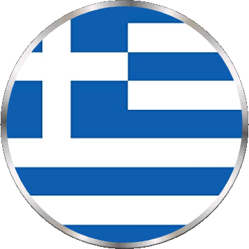 Rond Grèce Europe Drapeaux 
