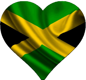 Corazón Jamaica América Banderas 