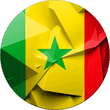 Tondo Senegal Africa Bandiere 