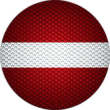 Round Latvia Europe Flags 