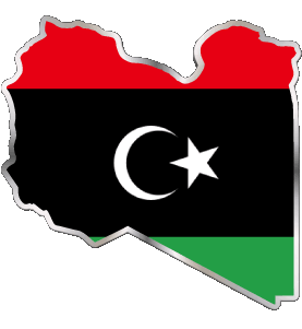 carte Libye Afrique Drapeaux 