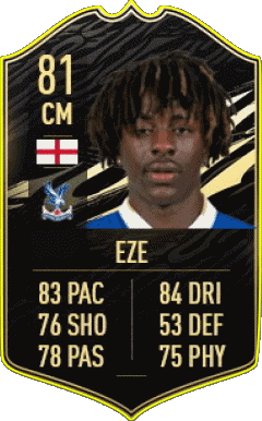 Eberechi Eze Angleterre F I F A - Joueurs Cartes Jeux Vidéo Multi Média 