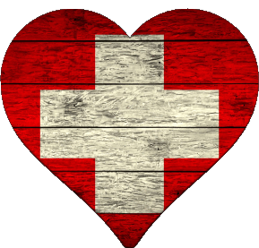 Coeur Suisse Europe Drapeaux 