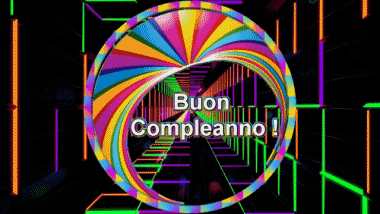 001 Animated Background Astratto - Geometrico Buon Compleanno Italian Messages 