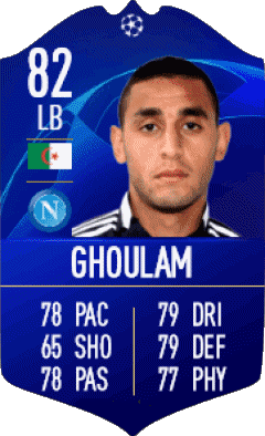 Faouzi Ghoulam Algérie F I F A - Joueurs Cartes Jeux Vidéo 