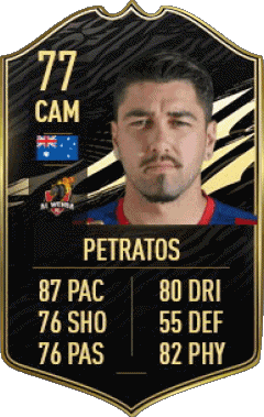 Dimitri Petratos Australie F I F A - Joueurs Cartes Jeux Vidéo Multi Média 