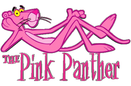 Logo inglese La Pantera Rosa Cartoni animati TV Film Multimedia 