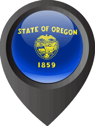 Epingle de Localisation Oregon U.S.A - Etats Amériques Drapeaux 