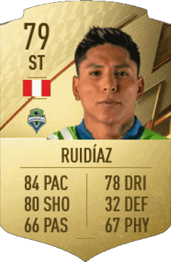 Raúl Ruidíaz Pérou F I F A - Joueurs Cartes Jeux Vidéo 