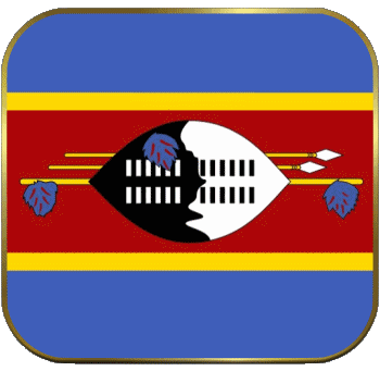 Carré Eswatini Afrique Drapeaux 